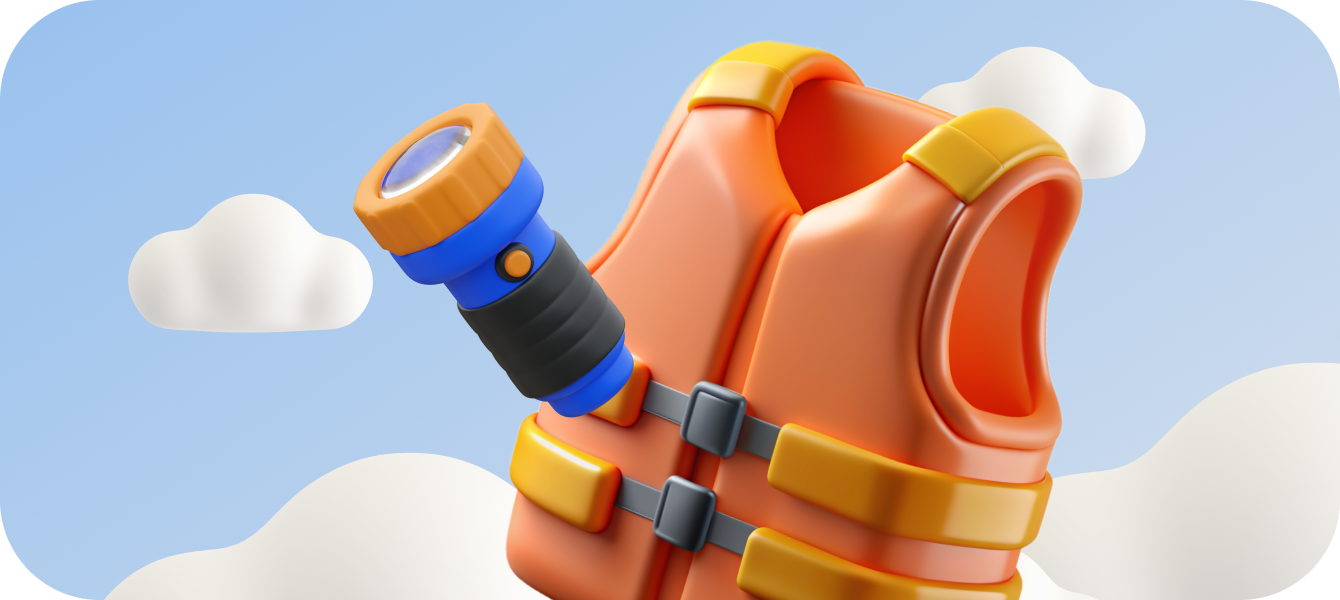 Life jacket and Torch